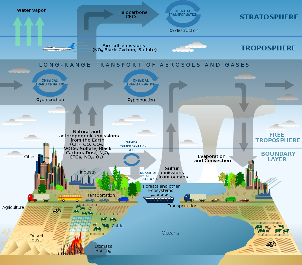 Air Pollution Citizen Science ESA Air Quality Platform   Atmosphere Composition Diagram 